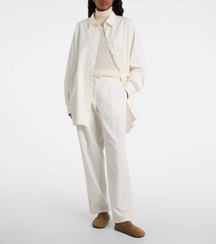 Neriah cotton and cashmere straight pants