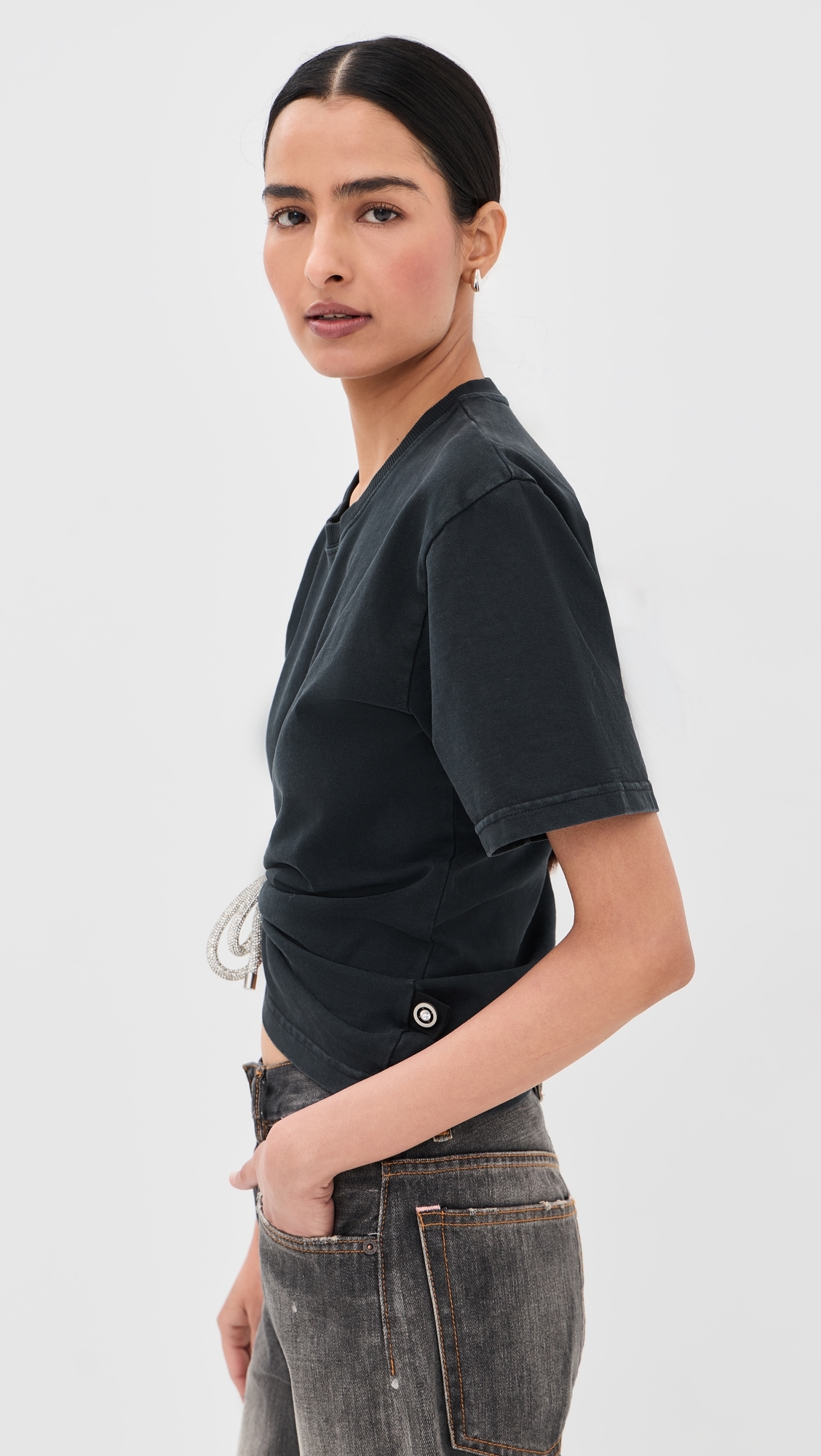 Crystal Knot T-Shirt Washed Black