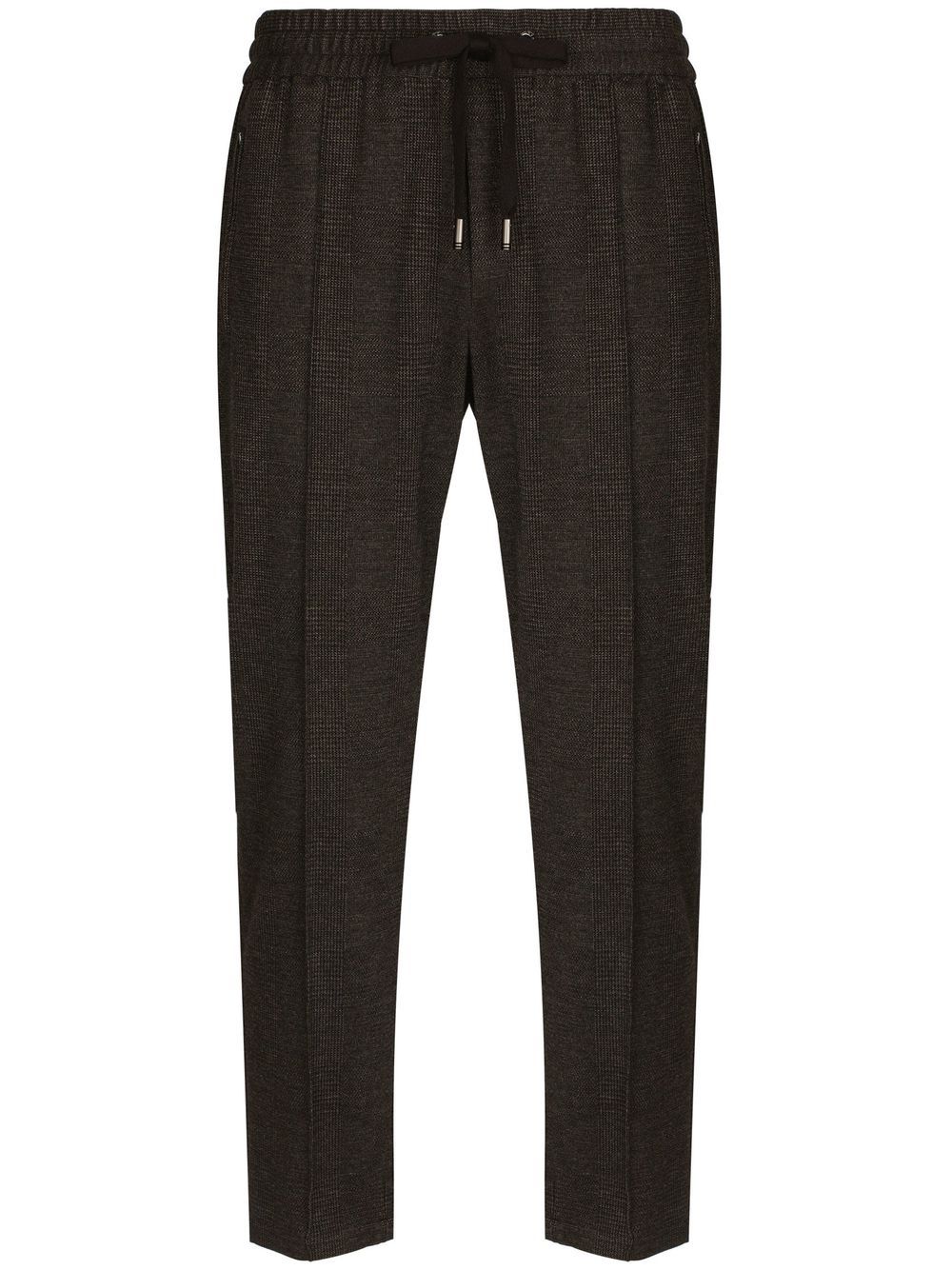 Check-print joggers - Grey