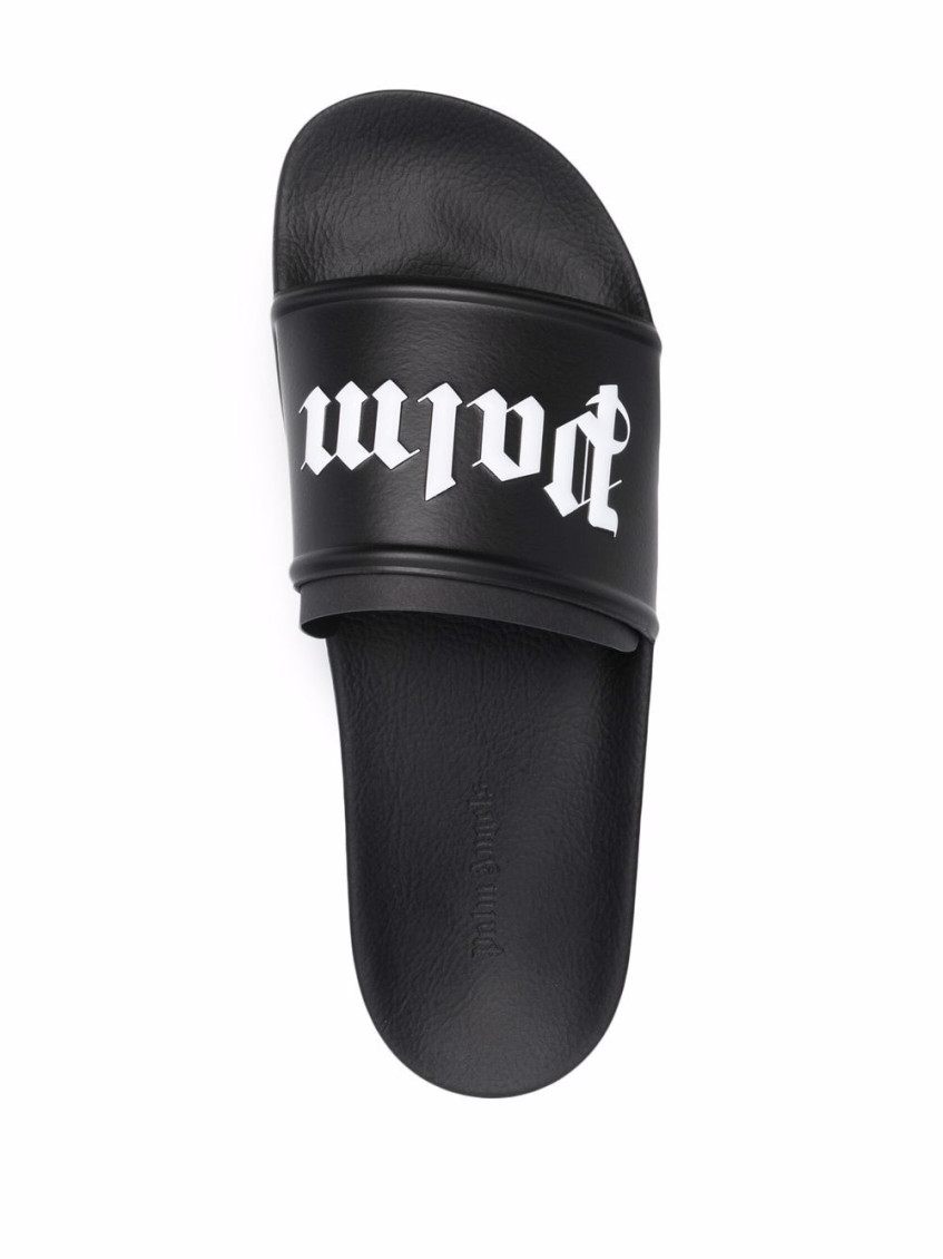 Black Logo Pool Slides