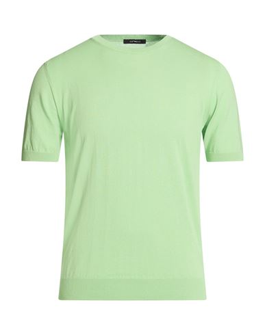 Man Sweater Lime green Size 38 Cotton