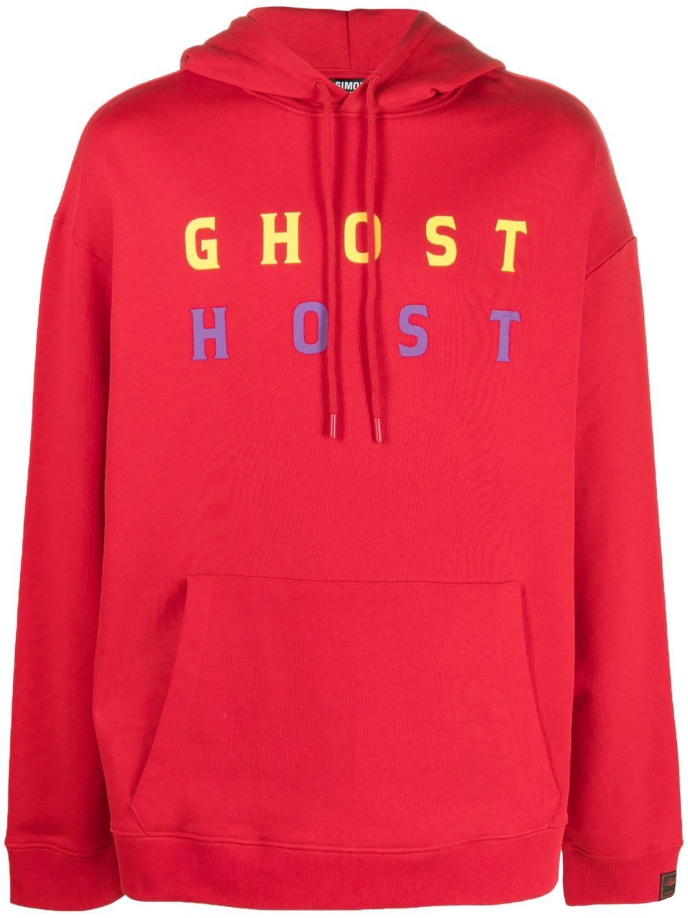 Ghost Host-print hoodie - Red