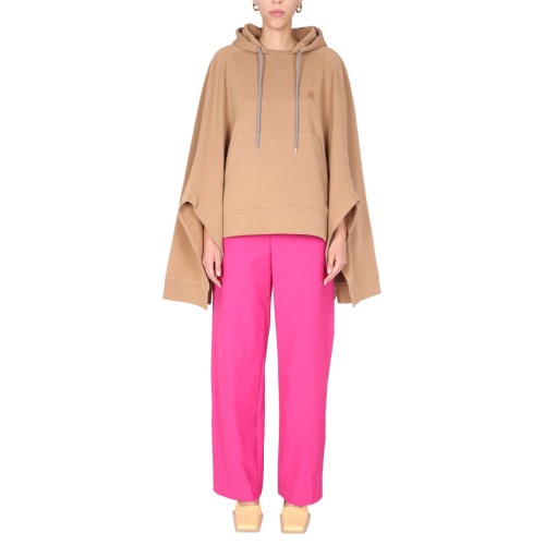 Poncho Sweatshirt With Embroidered Logo