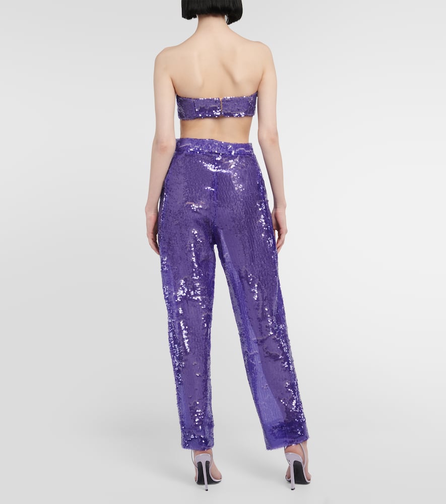 Blazé Milano Sorraia sequined wide-leg pants