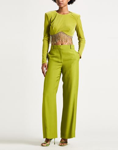 Woman Top Lime green Size 8 Polyester, Elastane, Glass, Brass