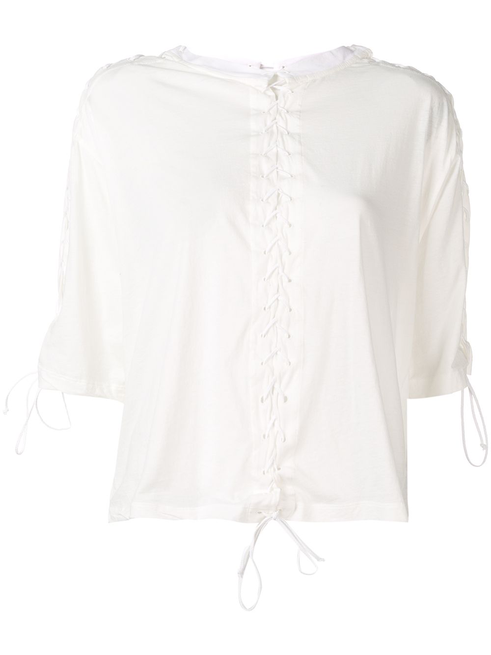 Lace-up T-shirt - White