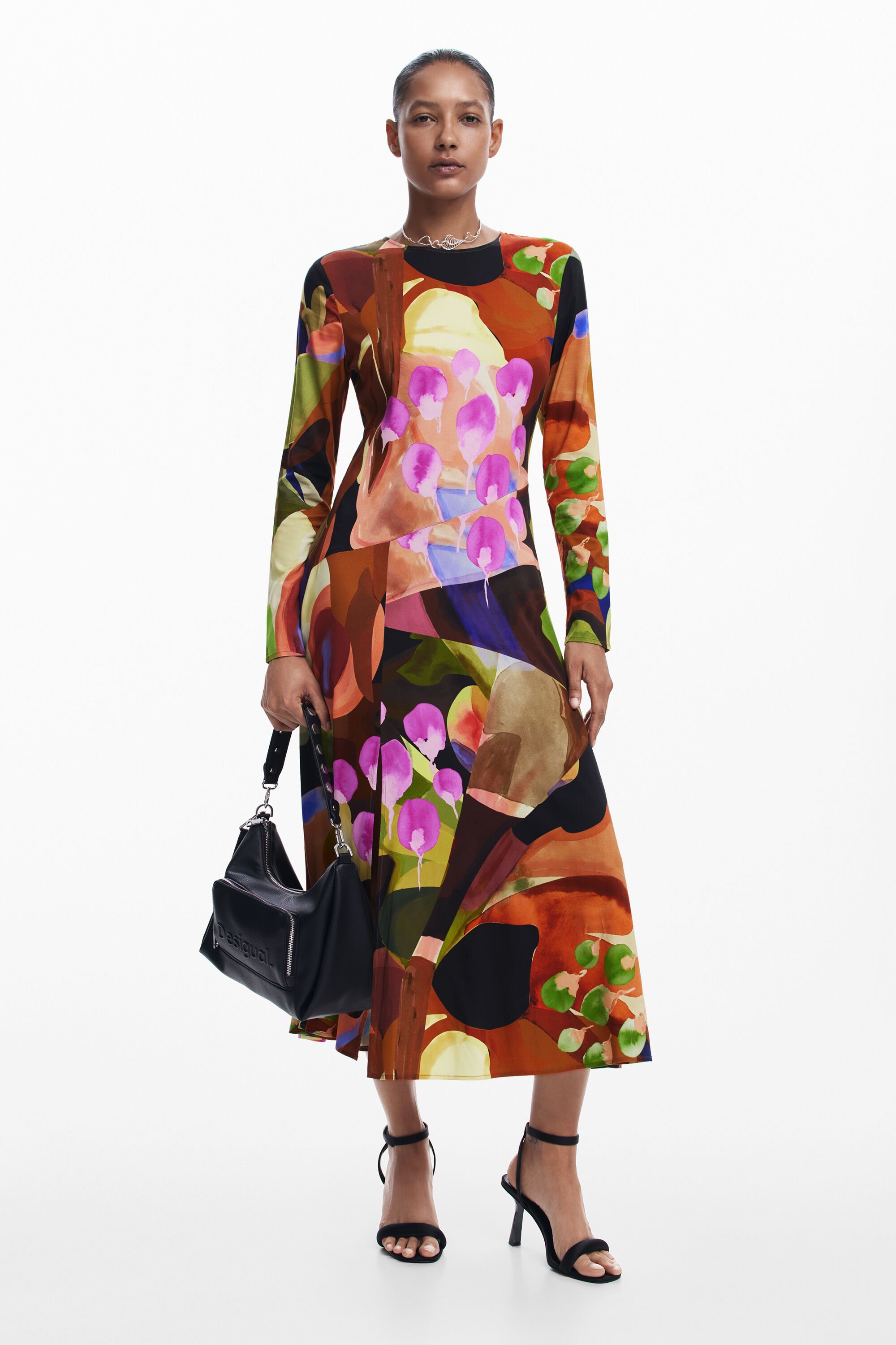 Printed midi dress M. Christian Lacroix