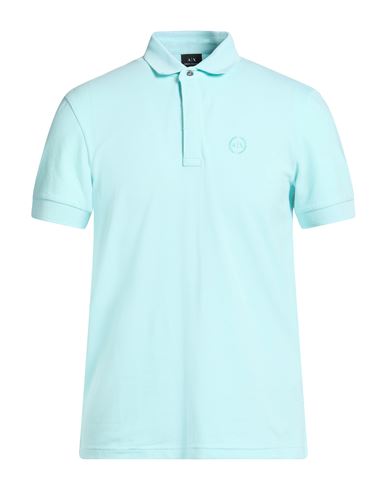 Man Polo shirt Sky blue Size XS Cotton, Elastane, Polyester