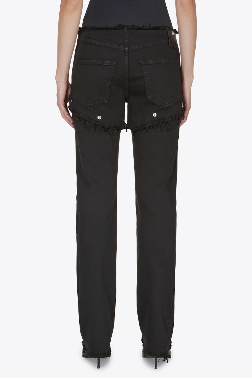 Snap Off Jean Black denim pant with snaps - Snap off jeans