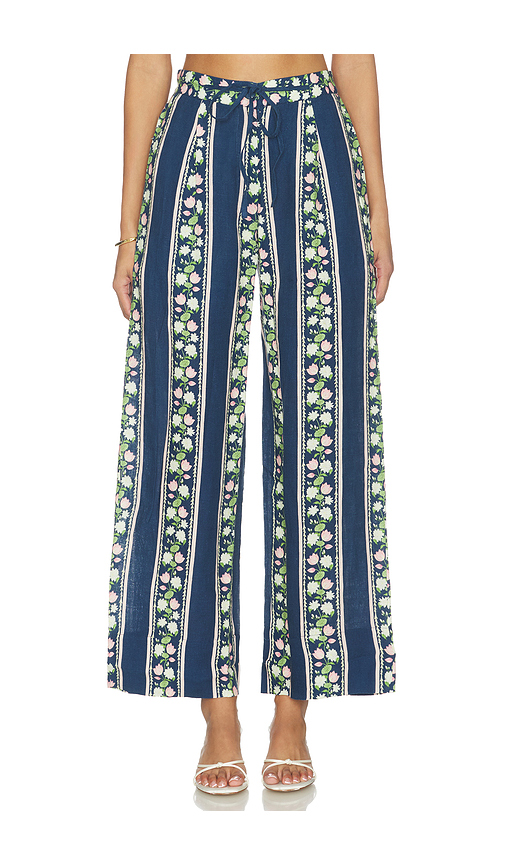 Verandah Linen Lounge Pants in Navy. S. Also in XS, M