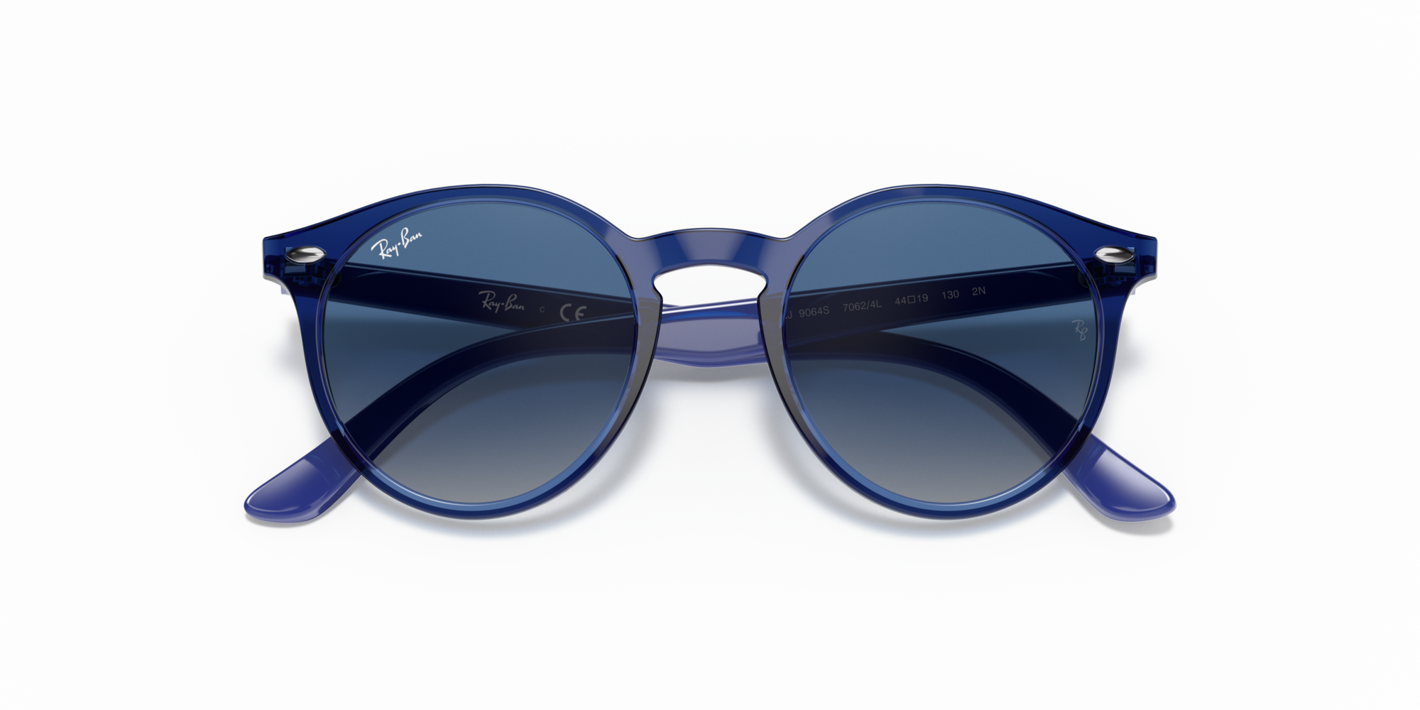 Ray - Ban Kid Ray - Ban RJ9064S 70624L Sunglasses Injected Blue Grey Pantos Normal Shaded
