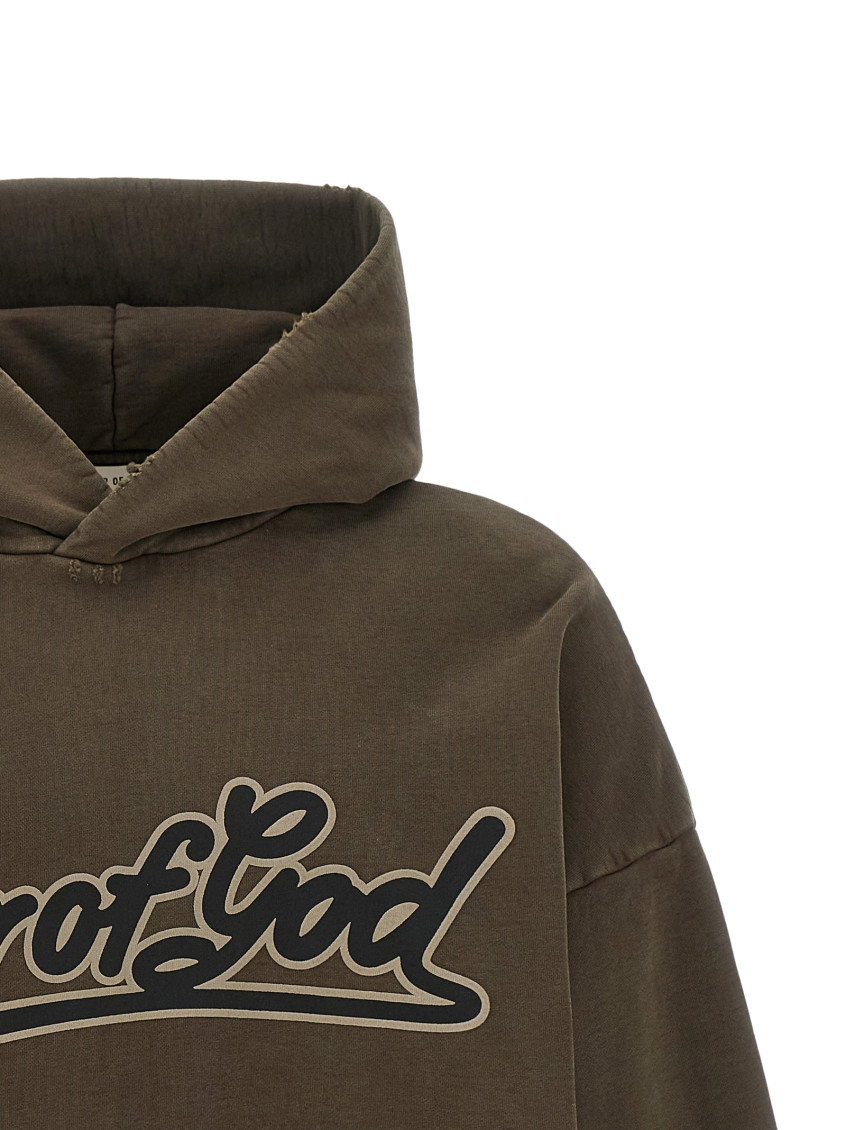 Fear Of God - logo hoodie hooded fit kangaroo pocket