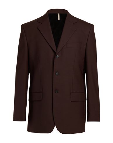 Man Blazer Chocolate brown Size 36 Polyester, Virgin Wool, Elastane