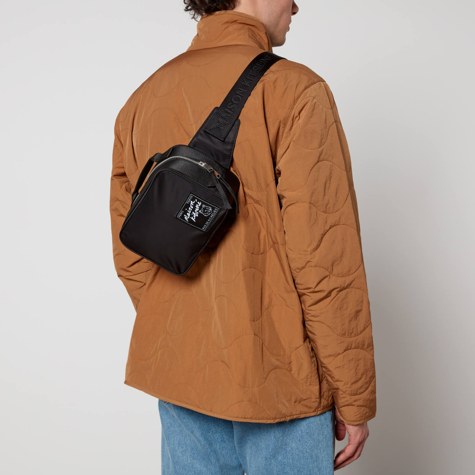 Men's Nylon Waist Pack in Black 