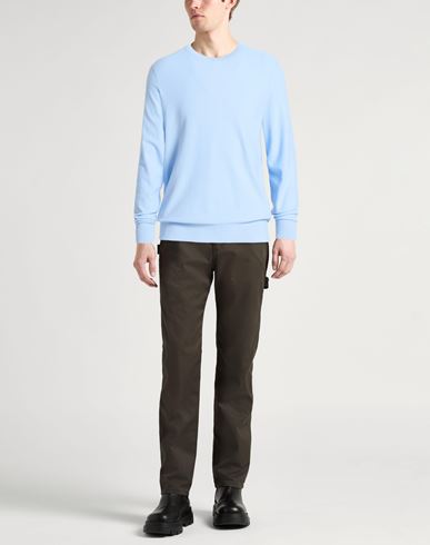 Man Sweater Light blue Size XS Viscose, Polyester