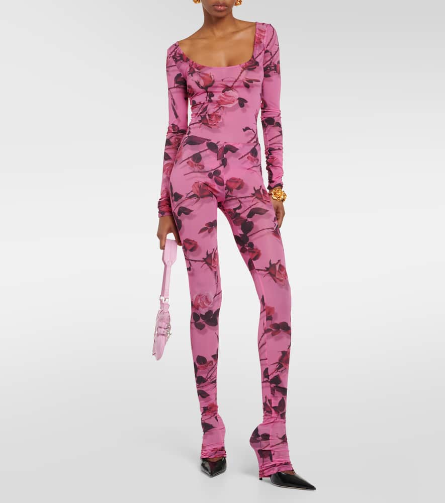 Floral printed bodysuit