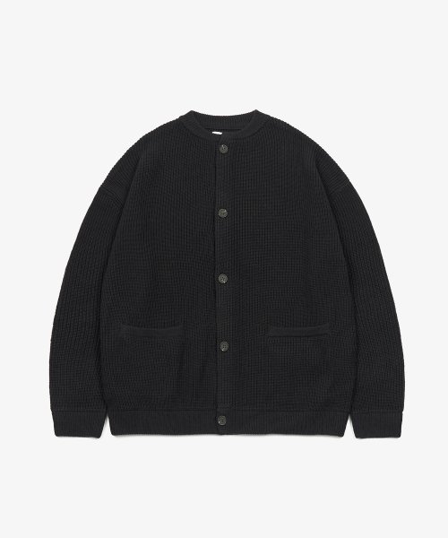 Overfit Round Neck Knit Cardigan