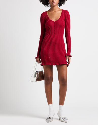 Woman Mini dress Red Size L Viscose, Polyester