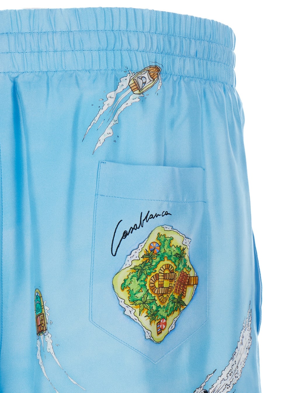 Unisex Silk Shorts With Drawstrings