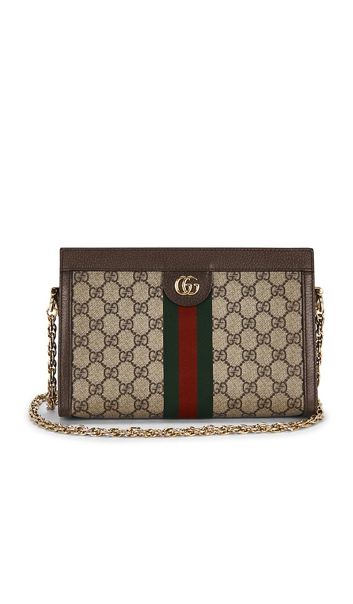 FWRD Renew Gucci Ophidia Shoulder Bag in Brown