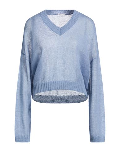 Woman Sweater Slate blue Size M Mohair wool, Polyamide, Wool