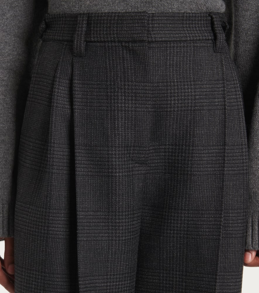 High-rise wool wide-leg pants