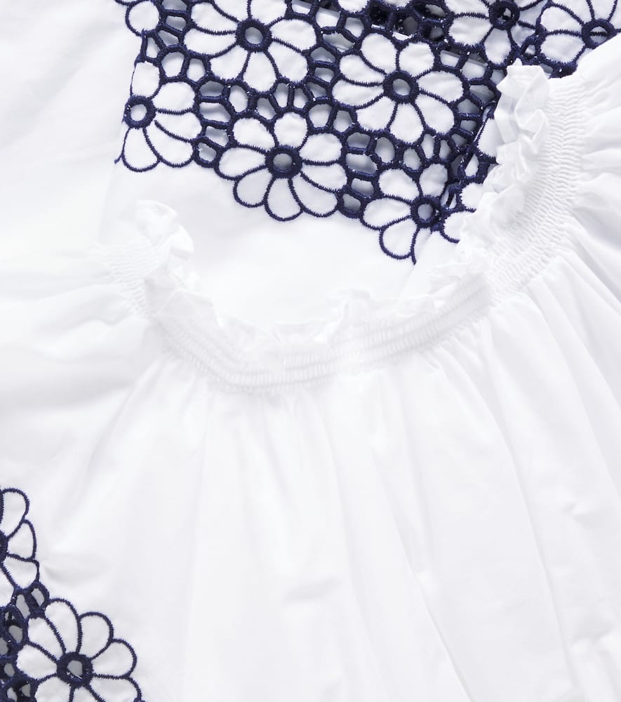 Floral cotton top and skirt set