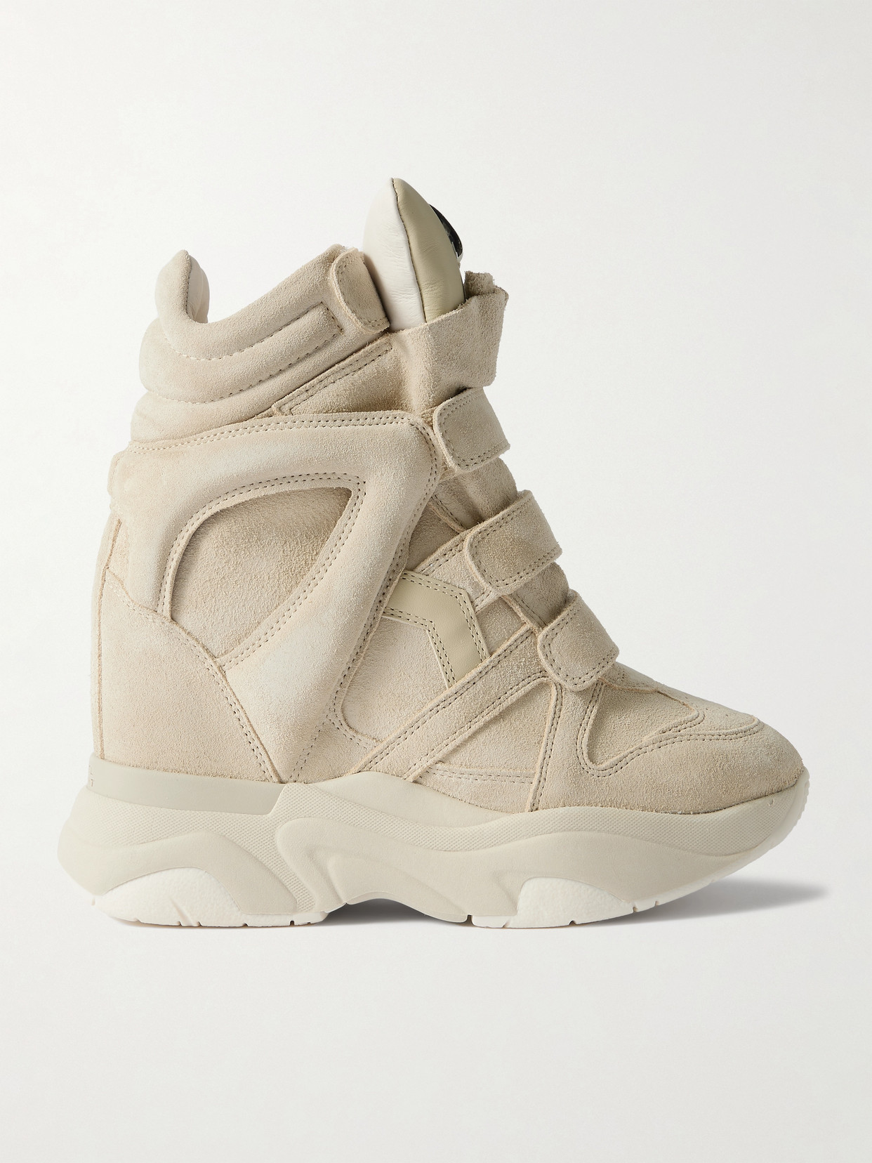 Balskee Suede High-top Wedge Sneakers - Beige