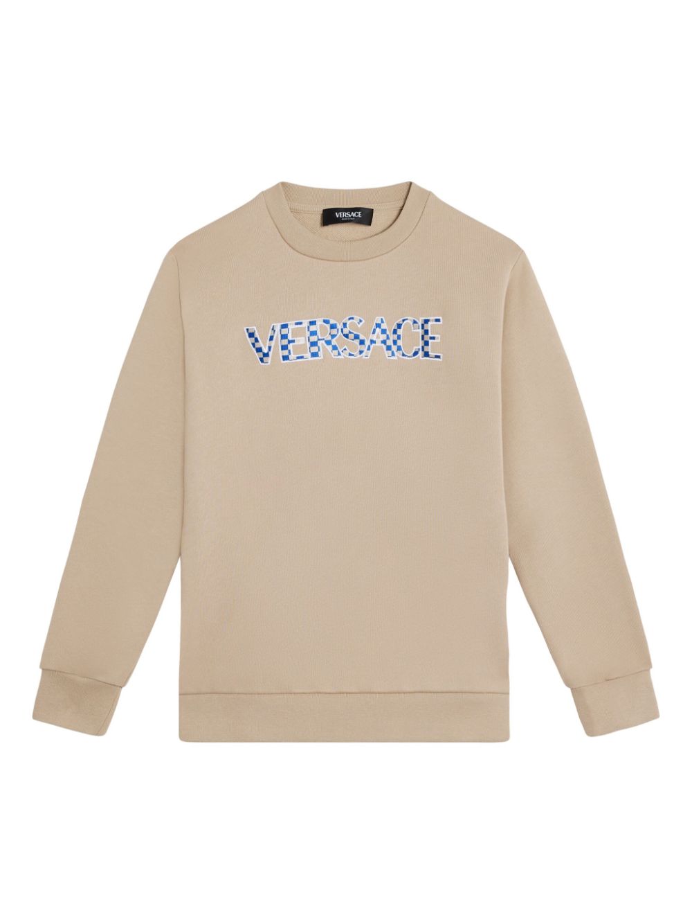 Logo-embroidered cotton sweatshirt - Neutrals
