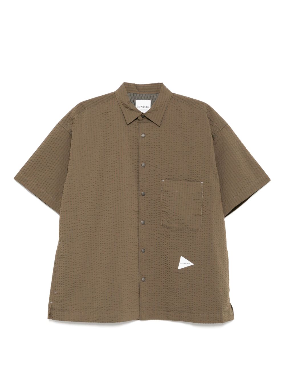 And Wander logo-print shirt - Black