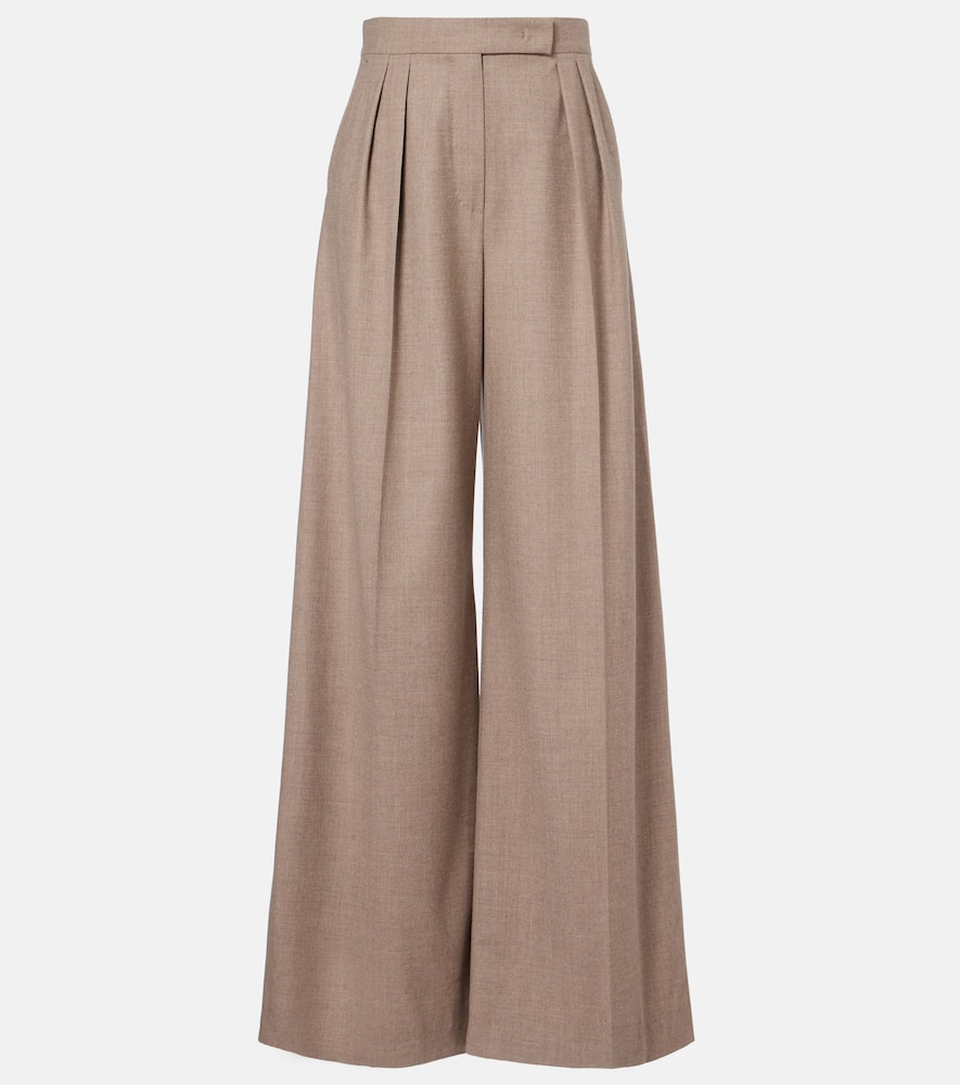 Cashmere-blend wide-leg pants