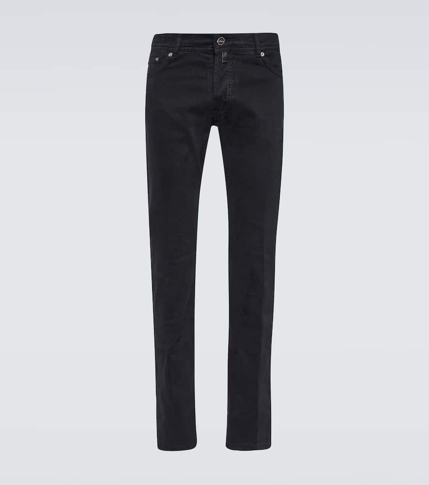 Mid-rise straight jeans