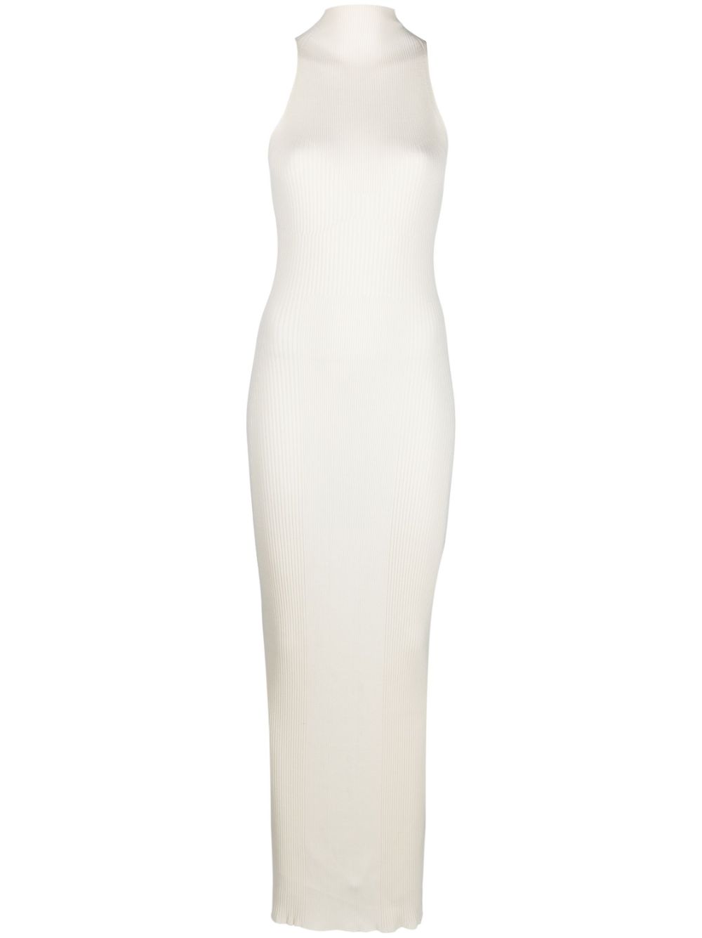 Zero rib-knit maxi dress - White
