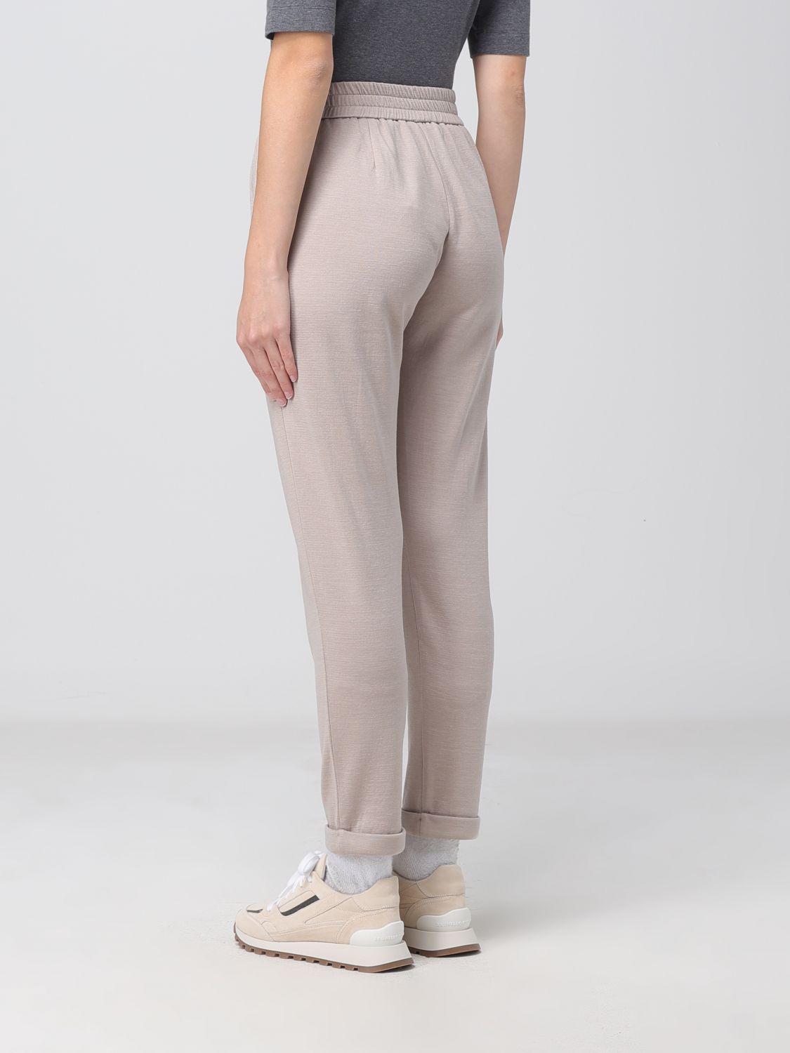 Pants in cotton and silk