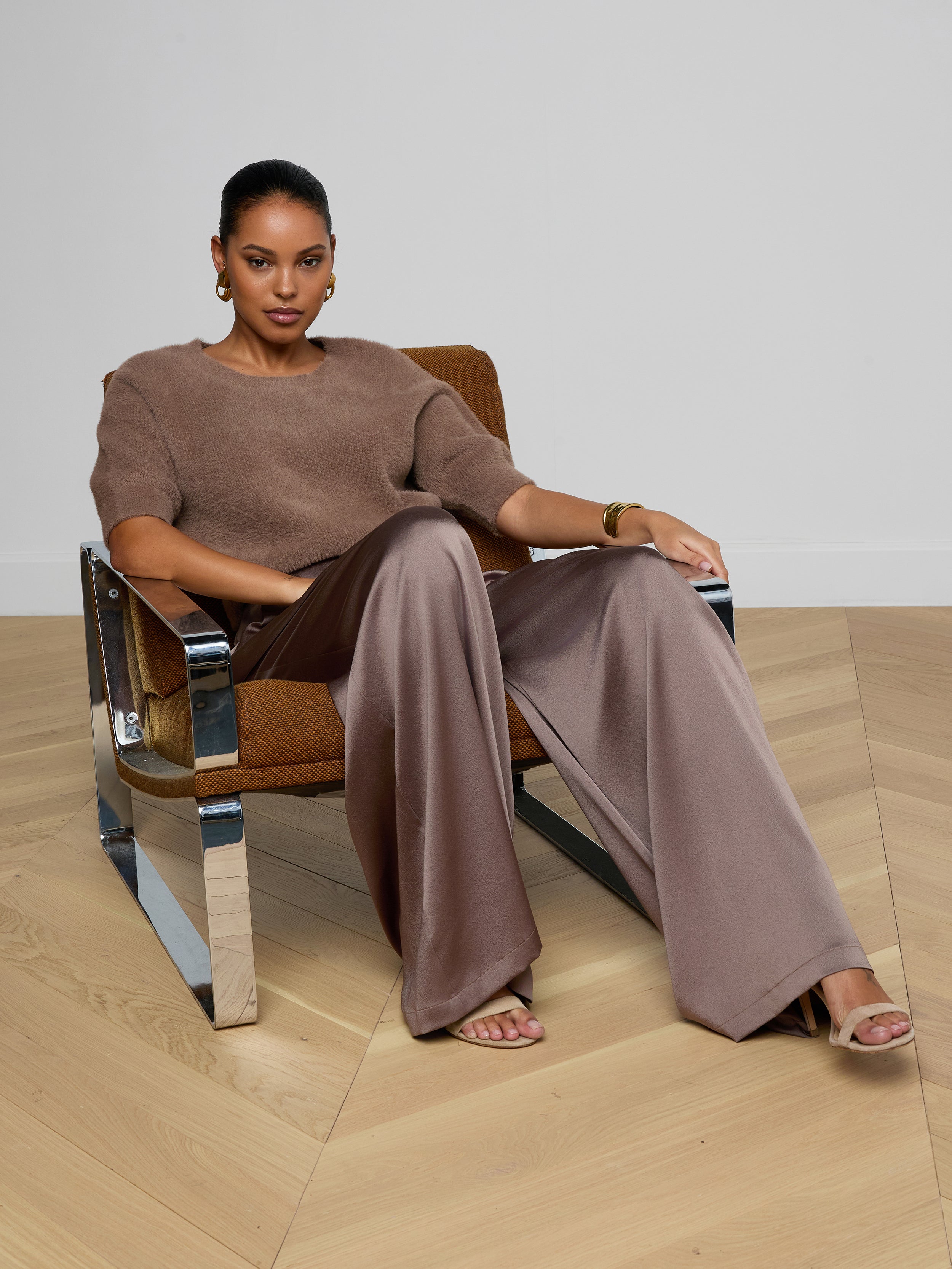 Guinevere Cropped Pullover In Cardamom