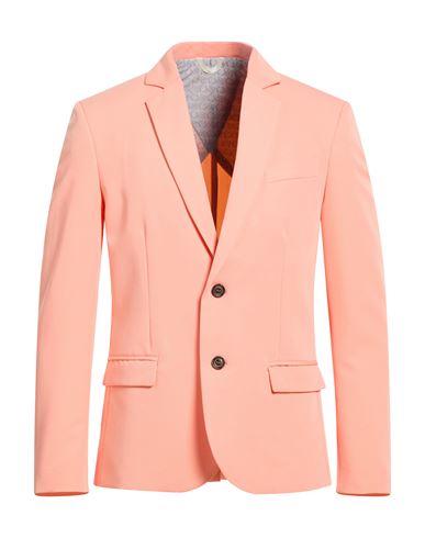 Man Blazer Salmon pink Size XL Polyester, Viscose, Elastane