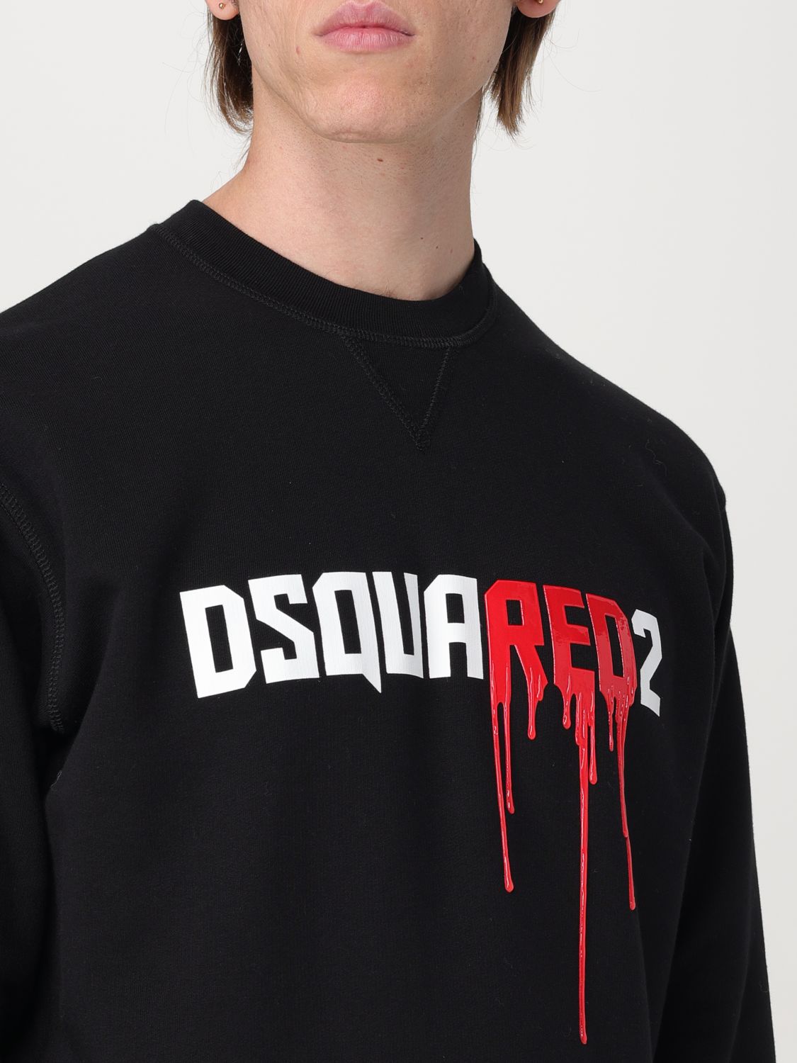 Logo-print cotton sweatshirt - Black