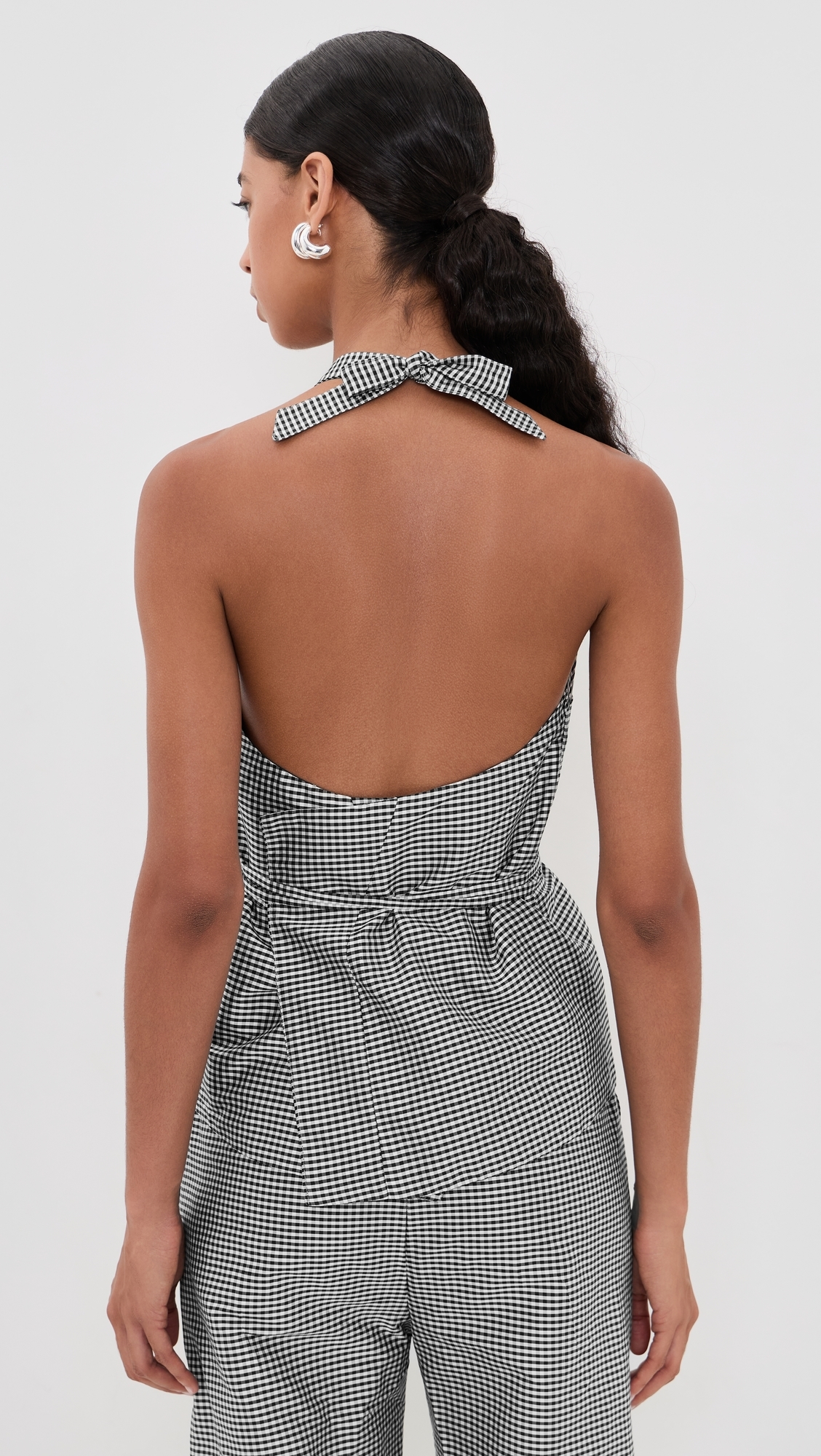 Isla Apron Top Black/White Gingham