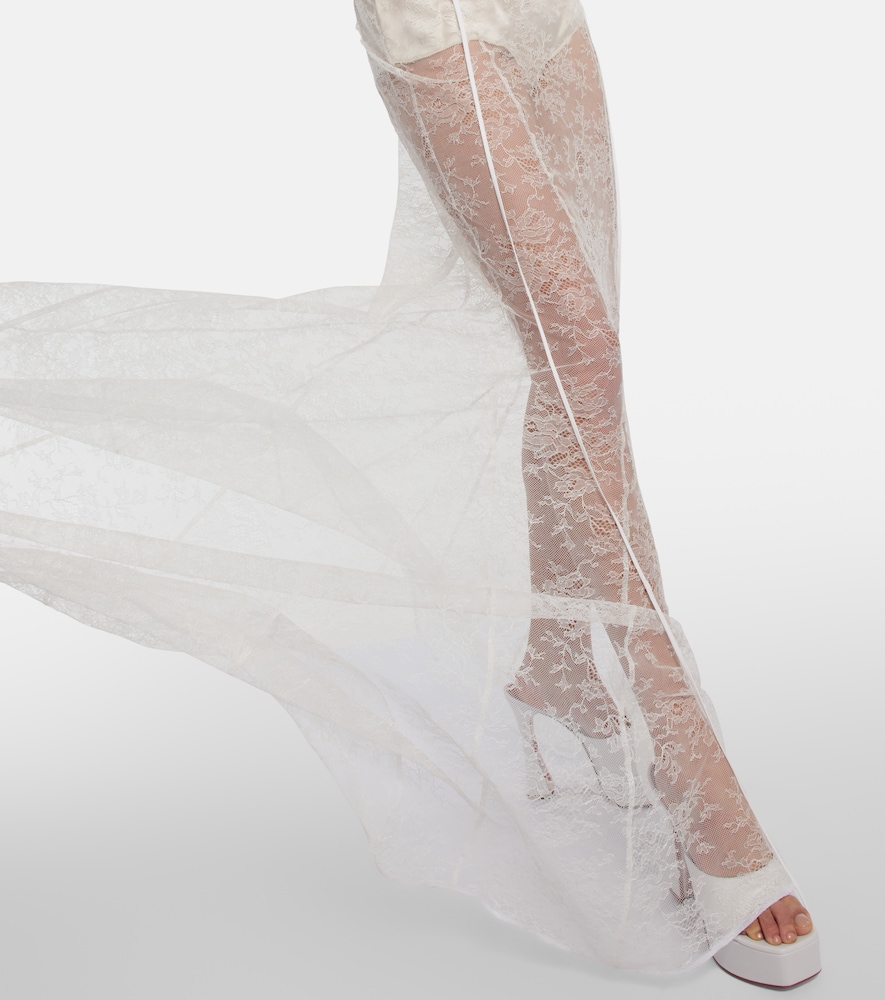 Nensi Dojaka Bridal halterneck lace gown
