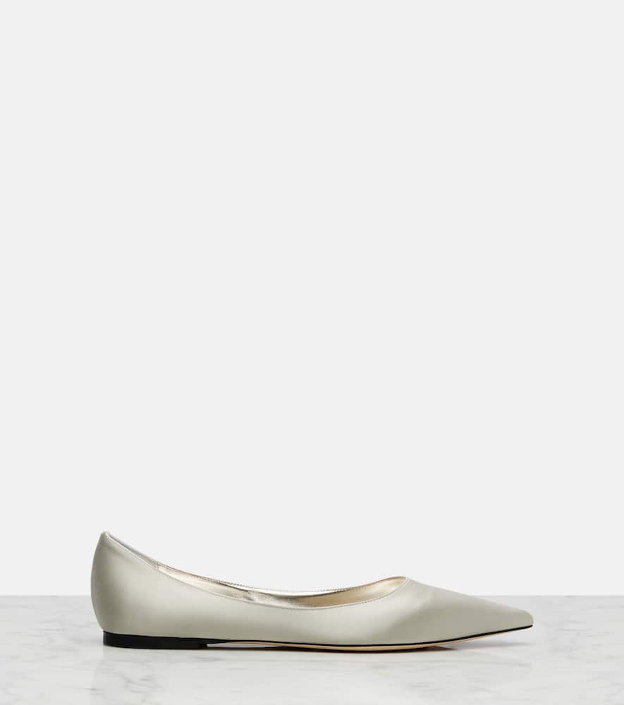 Love satin ballet flats
