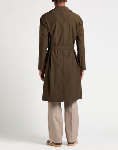 Hevò Man Overcoat & Trench Coat Military green Size 40 Polyester, Cotton