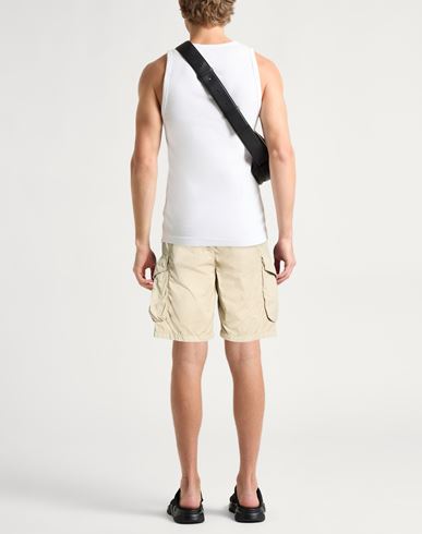 Man Shorts & Bermuda Shorts Sage green Size 38 Cotton, Elastane