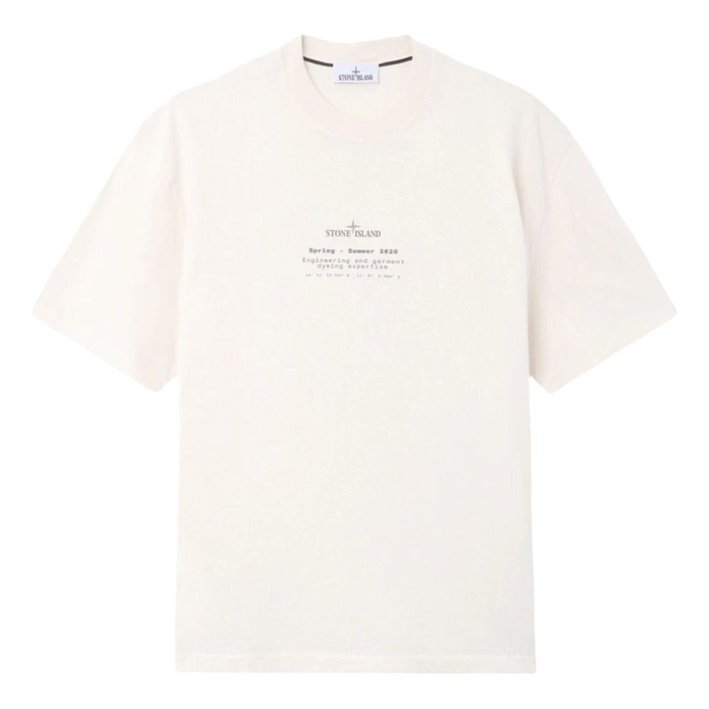 Stone Print Regular Fit T-Shirt 'Ivory'