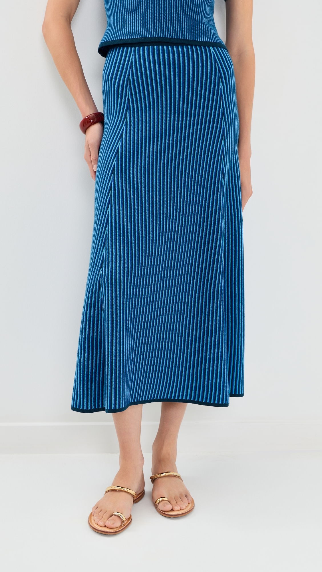 Lienzo Knit Midi Skirt Blues