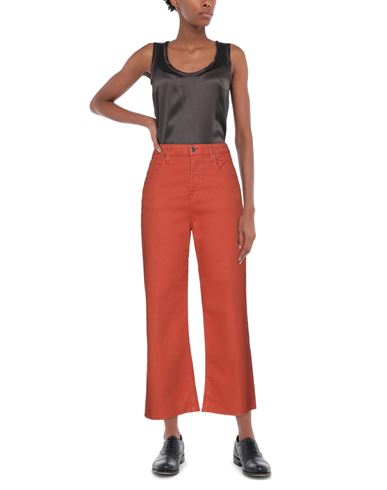 True Nyc Woman Pants Rust Size 26 Cotton, Linen, Elastane