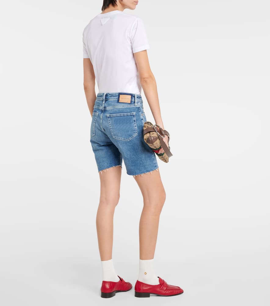 High-rise denim shorts