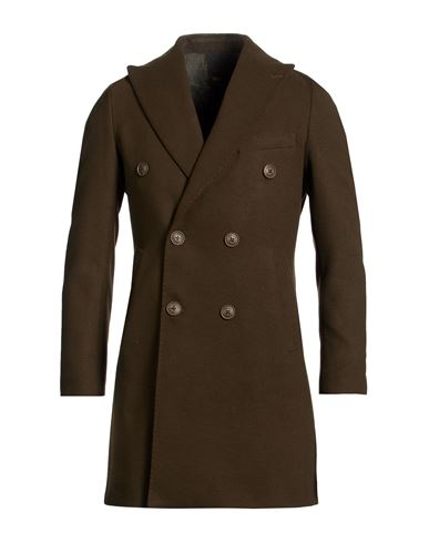 Man Coat Military green Size 34 Polyester, Viscose, Elastane