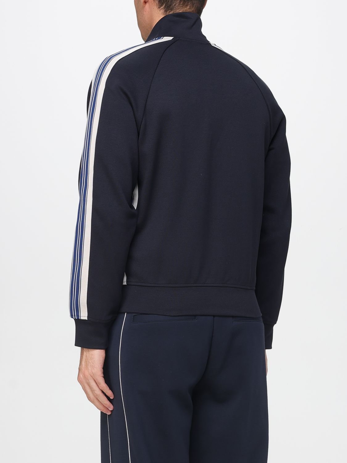 Side-stripe zip-up track jacket - Black