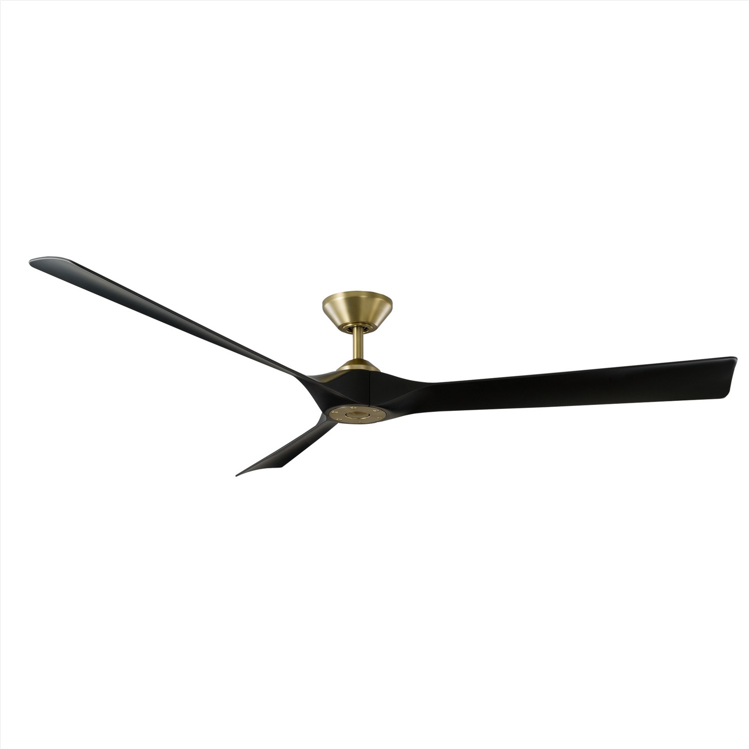 Soft Brass Matte Black 70"Ceiling Fan from the Torque Collection