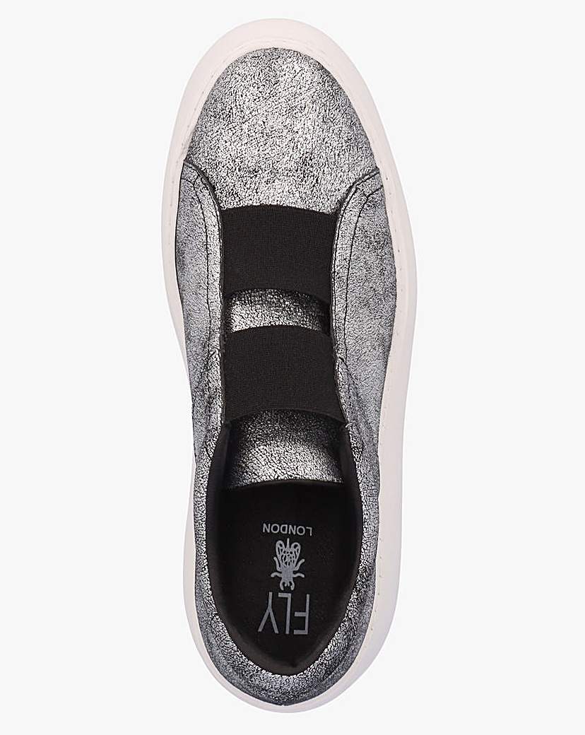 Fly London Dito II Silver Wedge Trainer